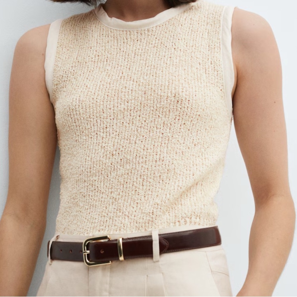 Brand new Mango top with trims in size S